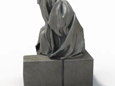 Statue Female Low-poly 3D model