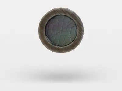 Window round mirror Low-poly 3D model