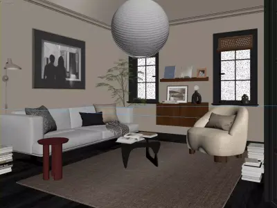 living room 3D model 97