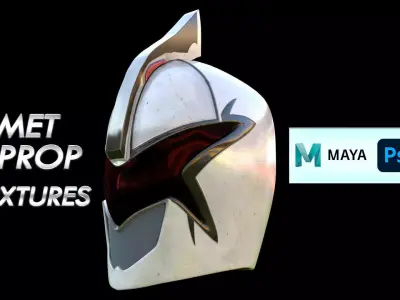 Maya 3D Helmet Prop - Project and Textures 3D model