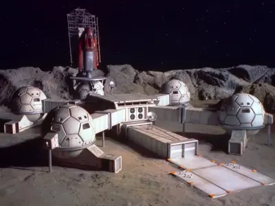 ufo moonbase  3D print model