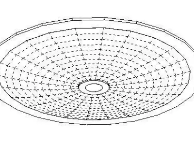 ceiling speaker  Low-poly 3D model
