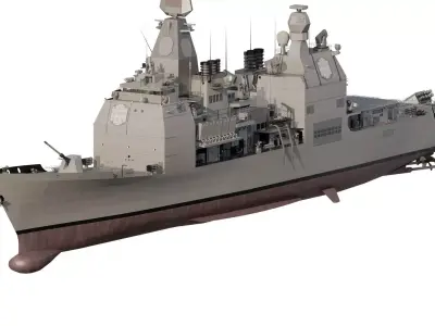 US NAVY NEW TICONDEROGA CLASS CRUISER 3D model