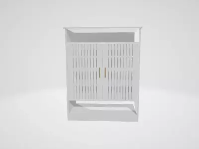 Loomie Shoe Cabinet with Doors Low-poly 3D model