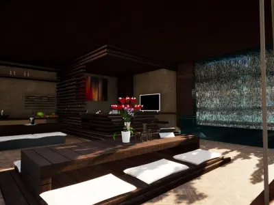 Revit studio apartment interior design 3D model