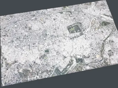 Cityscape Madrid Spain 3D model