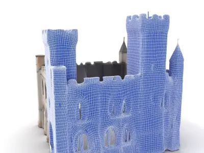 Medieval Stone Castle model pack Low-poly 3D model