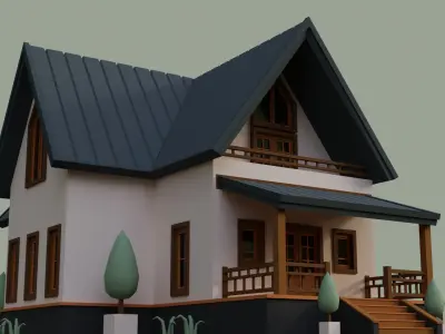 Low Ploy House IV Low-poly 3D model