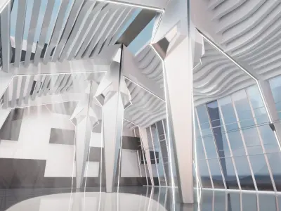 3D Futuristic Interior 3D model