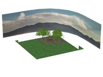 Backyard Scene 3D model
