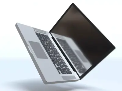 Laptop computer Low-poly 3D model