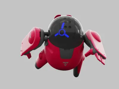 DRONE BOT R-500 RIGGED 3D model
