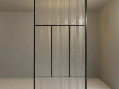 Glass partition door 76 Low-poly 3D model