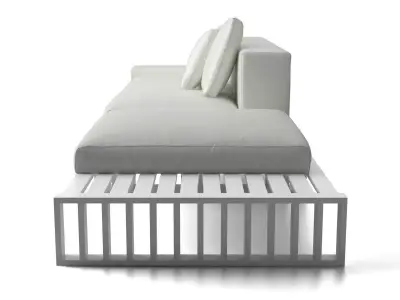 Docks sofa with chaise lounge 3D model