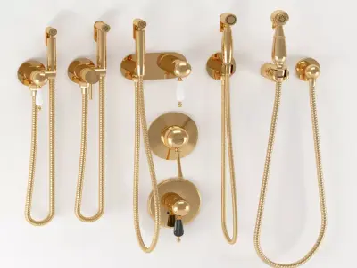 Hygienic shower collection 02 3D model