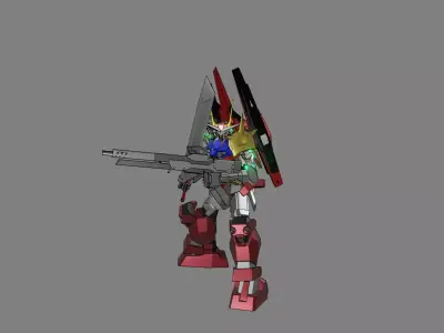 Attacker Gundam B 4 3D model