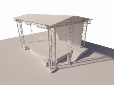  Stand Stall Booth-Temporary exhibition-Temporary booth 3D model