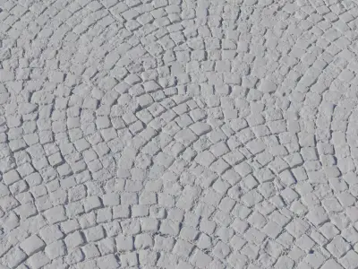 Arched Cobblestone Pavement PBR Texture  Texture