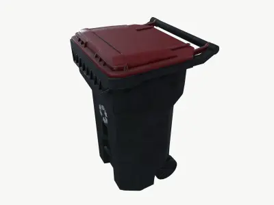 Street trash can 3D model