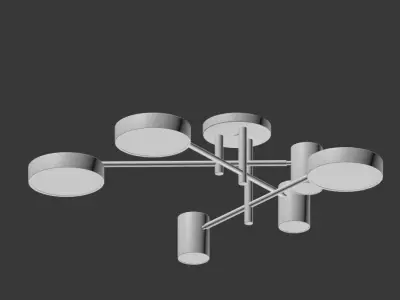 Technum Led Short Lampatron Gold Black 3D model