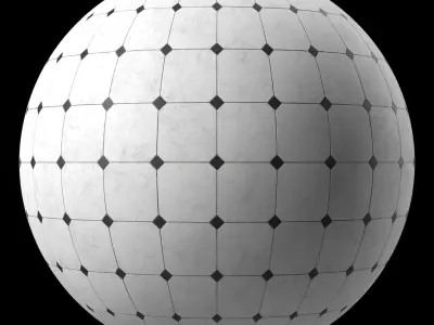 Marble Tile Materials 11- Marble Mixed by Stone 3 patterns Pbr Low-poly 3D model