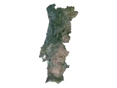 Portugal Terrain 3D Map 3D model