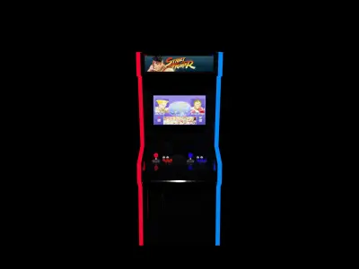 Street Fighter Arcade Machine Simple Free 3D model