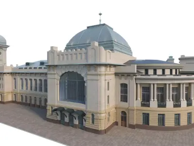 Vitebsk railway station in Sankt Peterburg 3D model