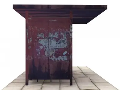 Bus shelter 3D model