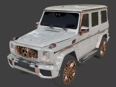 Luxury Mercedes G Wagon Rose Gold 3D Model Low-poly 3D model