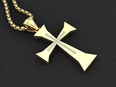 Cross Light Gold 3CP079 3DM STL 3D model