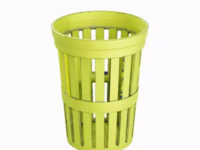 Street Trash Can 03 Low-poly 3D model