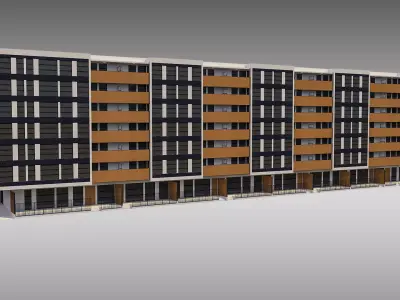 Apartment Building 005 3D model