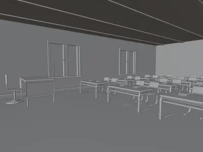 Highschool classroom 3D model