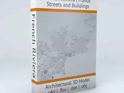 French Riviera from Cannes to Saint Tropez Streets and Buildings 3D model