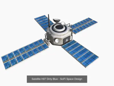 10 Satellite H Collection - SciFi Space Design 3D Model Pack