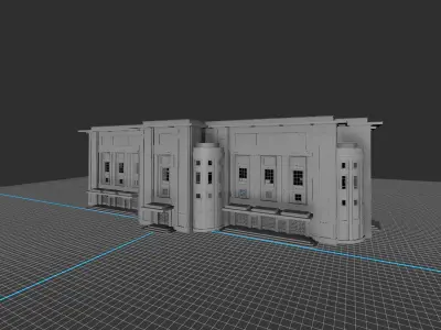 Modular Building Kit Low-poly 3D model