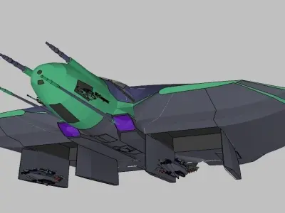 SQ Conqueror - Multirole space combat corvette class with the dr 3D print model