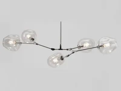 Branching bubble 5 lamps 3D model