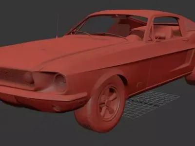 F Mustang GT 1967 3D print model