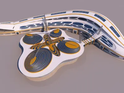 0144 - Organic Building 3D model