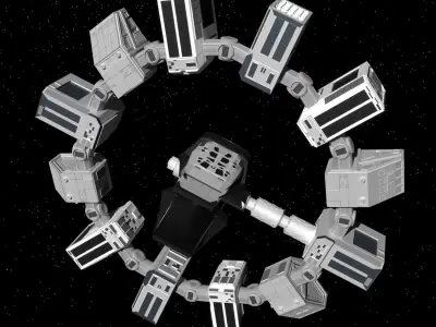 Spaceship endurance and ranger interstellar 3D model