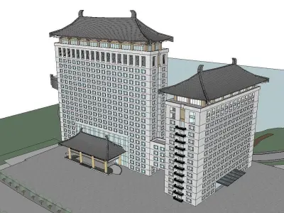 vacation spot-Resort-Fashion Leisure Hotel-0106 3D model