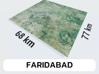 Faridabad India City Landscape 3D Model 3D model
