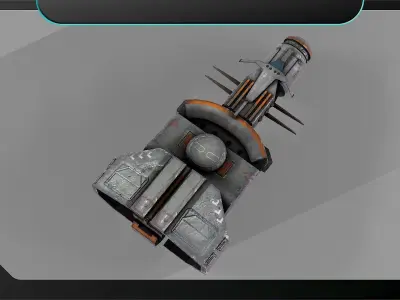 Spaceship mini transporter Low-poly 3D model
