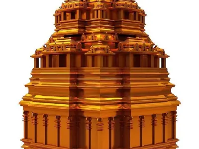 Hindu temple 3D model