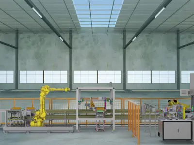  Automatic production line for battery pack electrode welding 