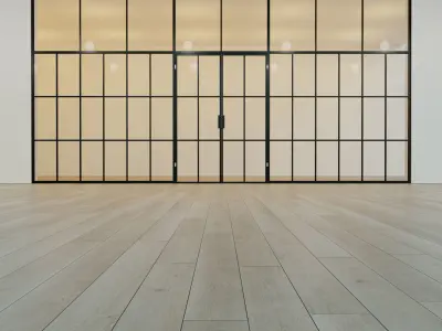 Glass partition door Set 17 Low-poly 3D model