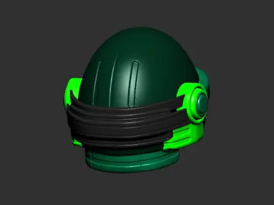 helmet high poly sculpt 3d printable ver 7 3D model 3D model 62