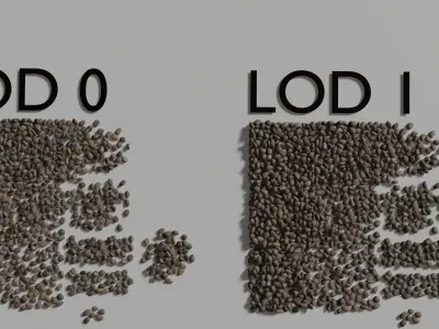 River Stone Pebbles Low-poly 3D model